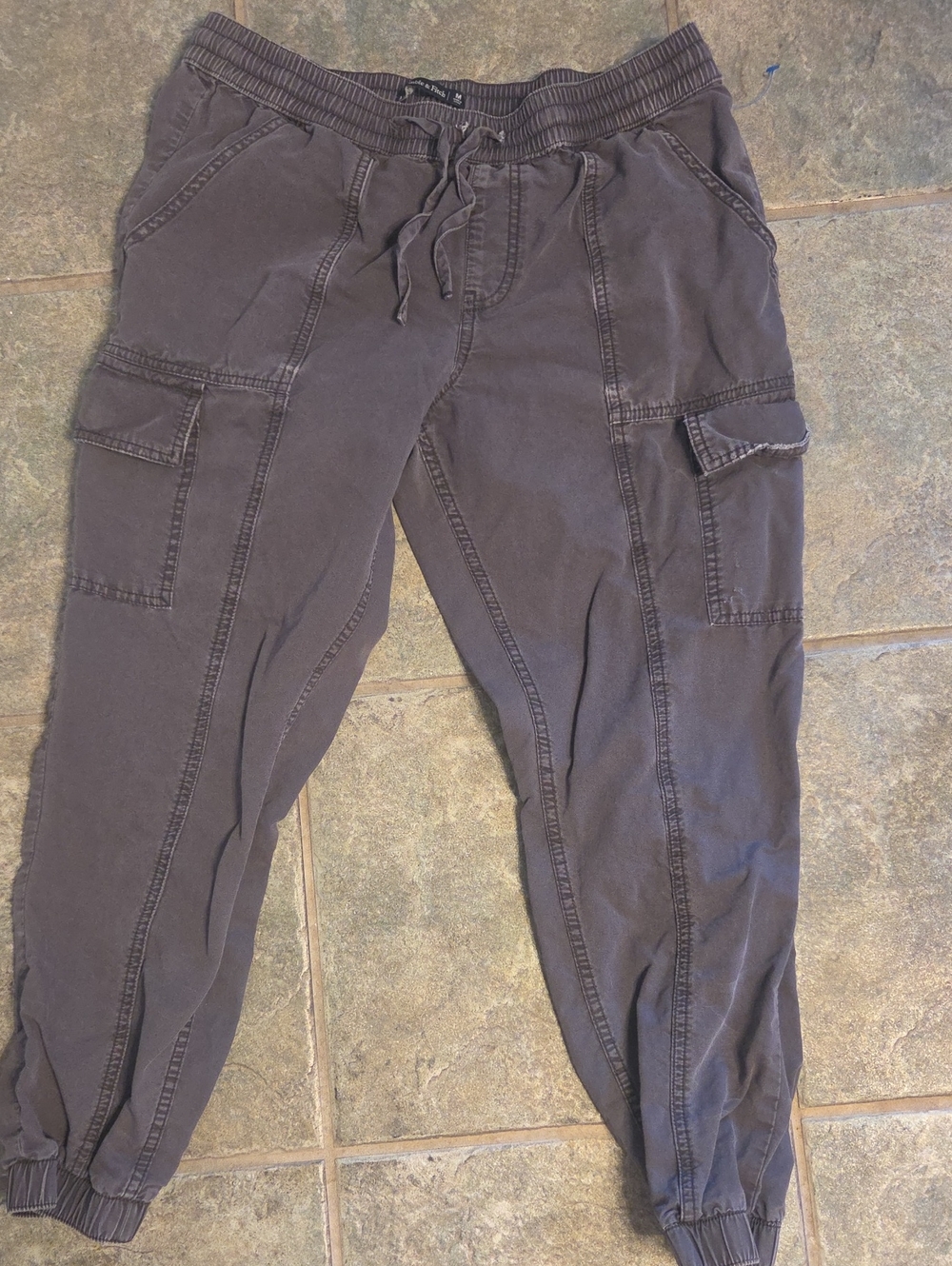 Abercrombie & Fitch Charcoal Gray Cargo Joggers